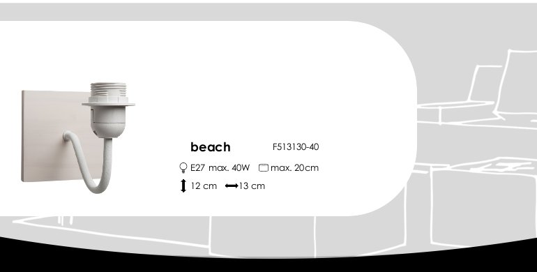 Halterung Wandlampe: Beach
