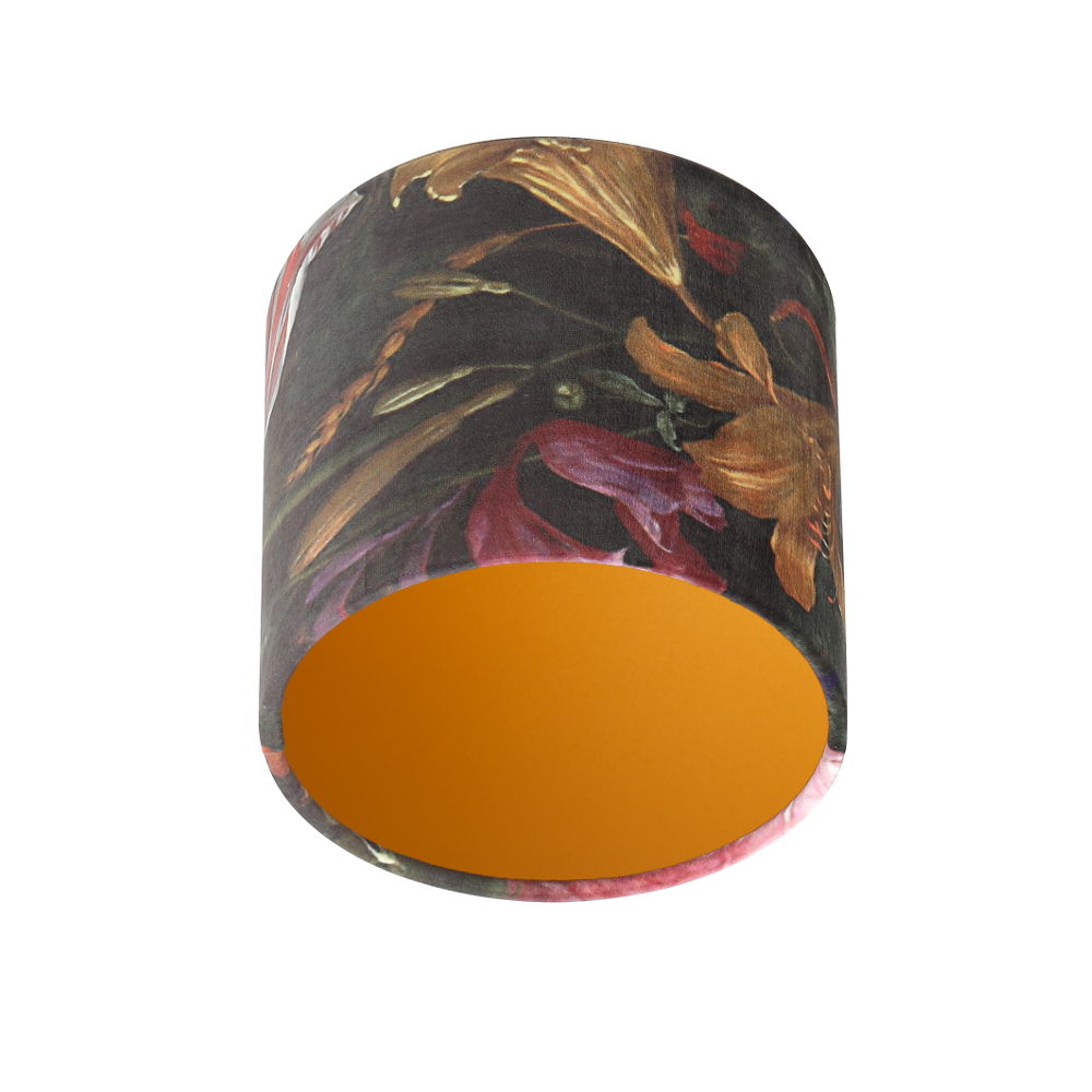 Lampenschirm Velour Blumen