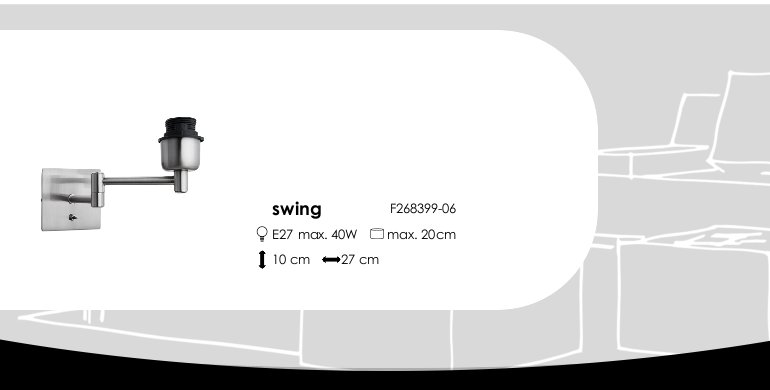 Halterung Wandlampe: Swing