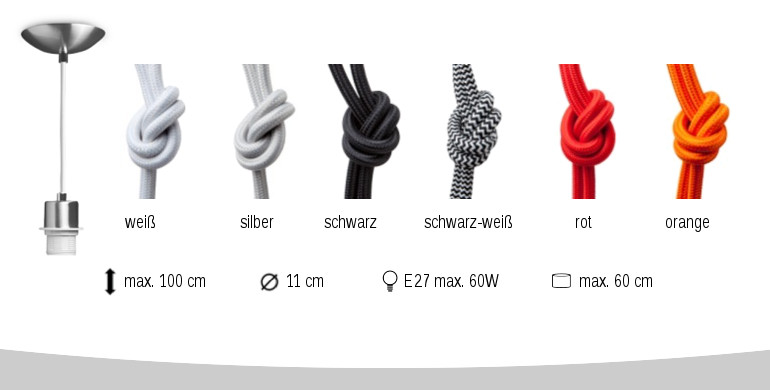 Stoffkabel Abhängung
