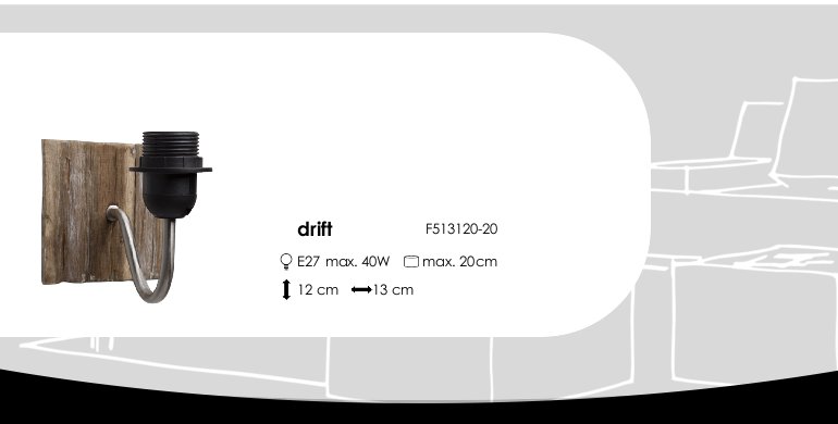 Halterung Wandlampe: Drift