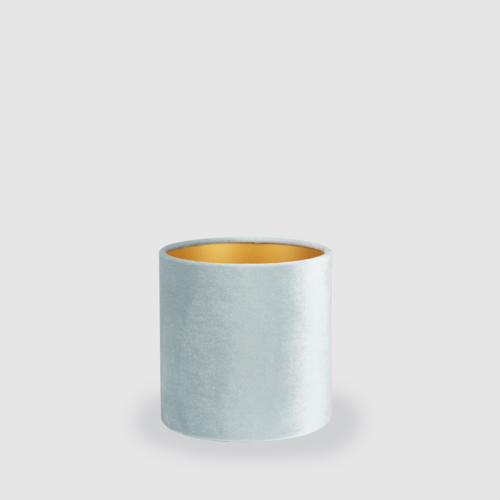 Lampenschirm Velour Hellblau