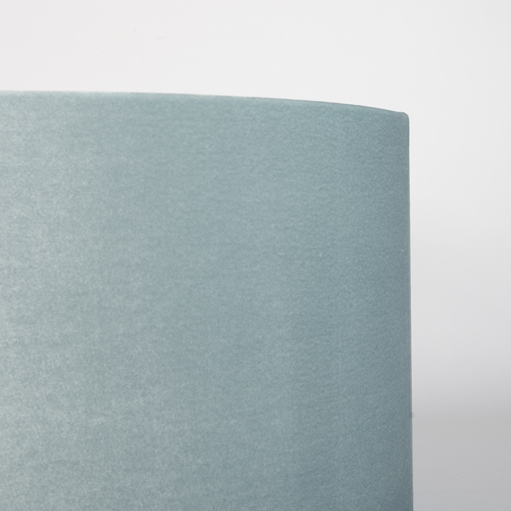 Lampenschirm Velour Hellblau