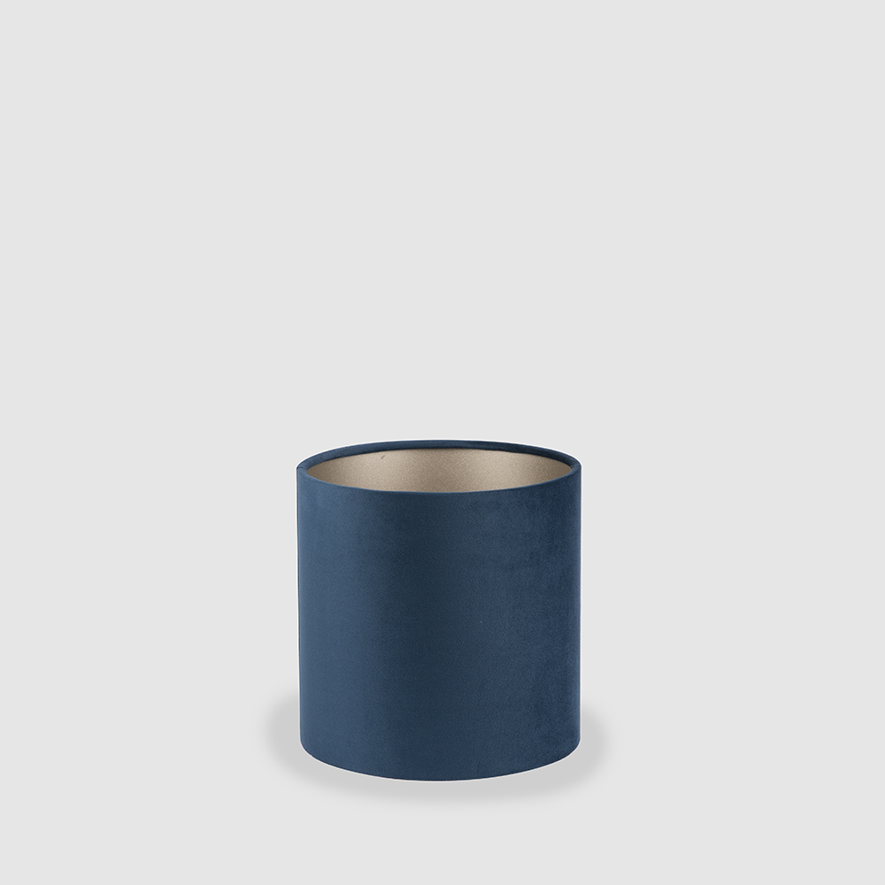 Lampenschirm Velour Dunkelblau