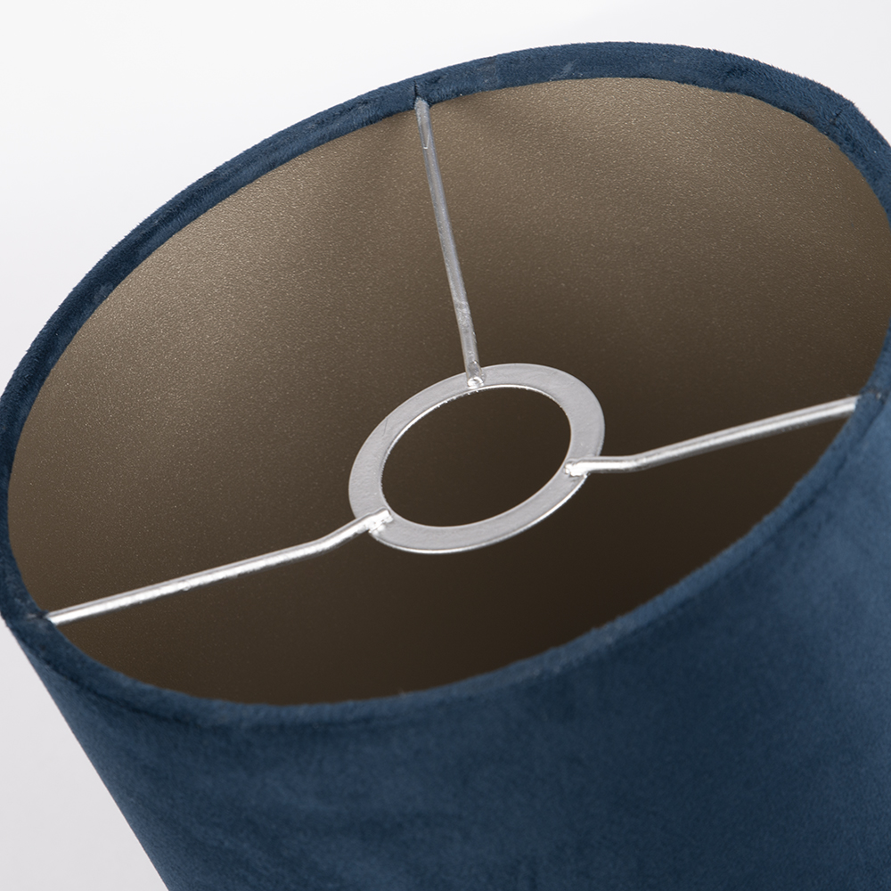 Lampenschirm Velour Dunkelblau