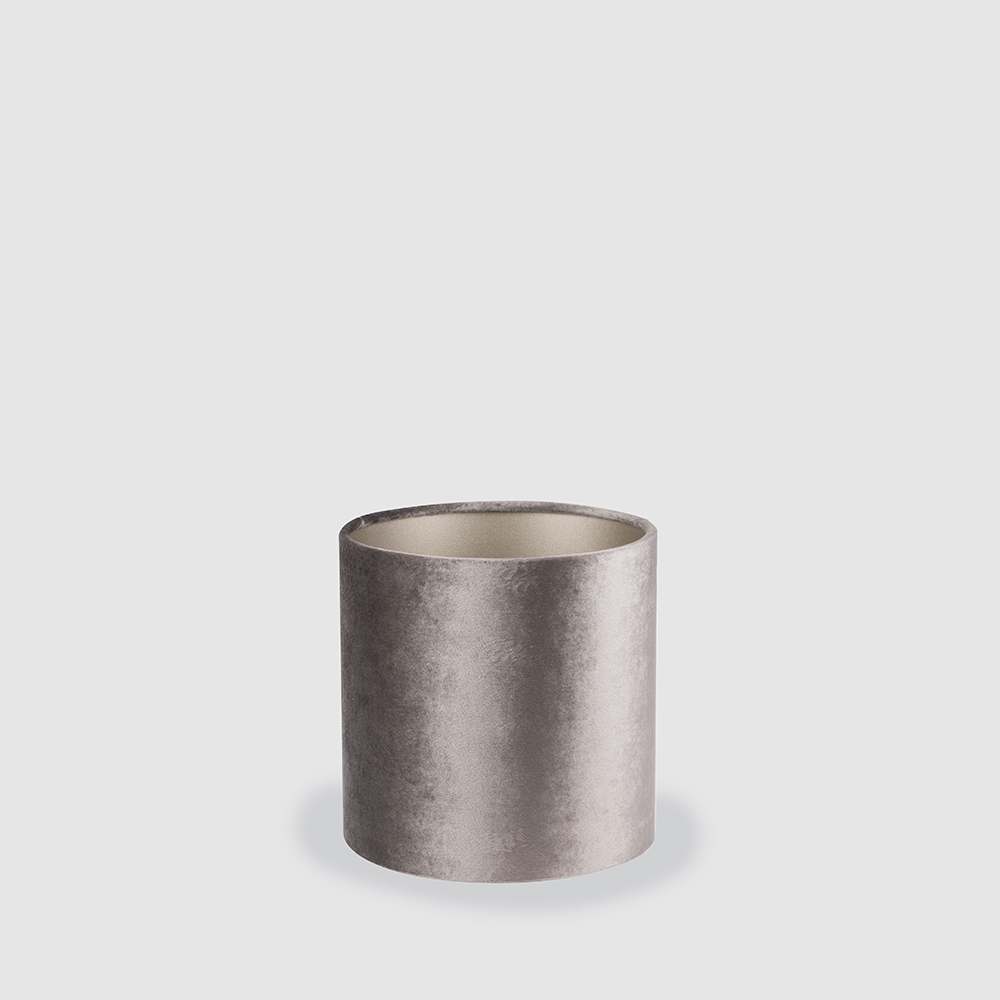 Lampenschirm Velour Graubraun