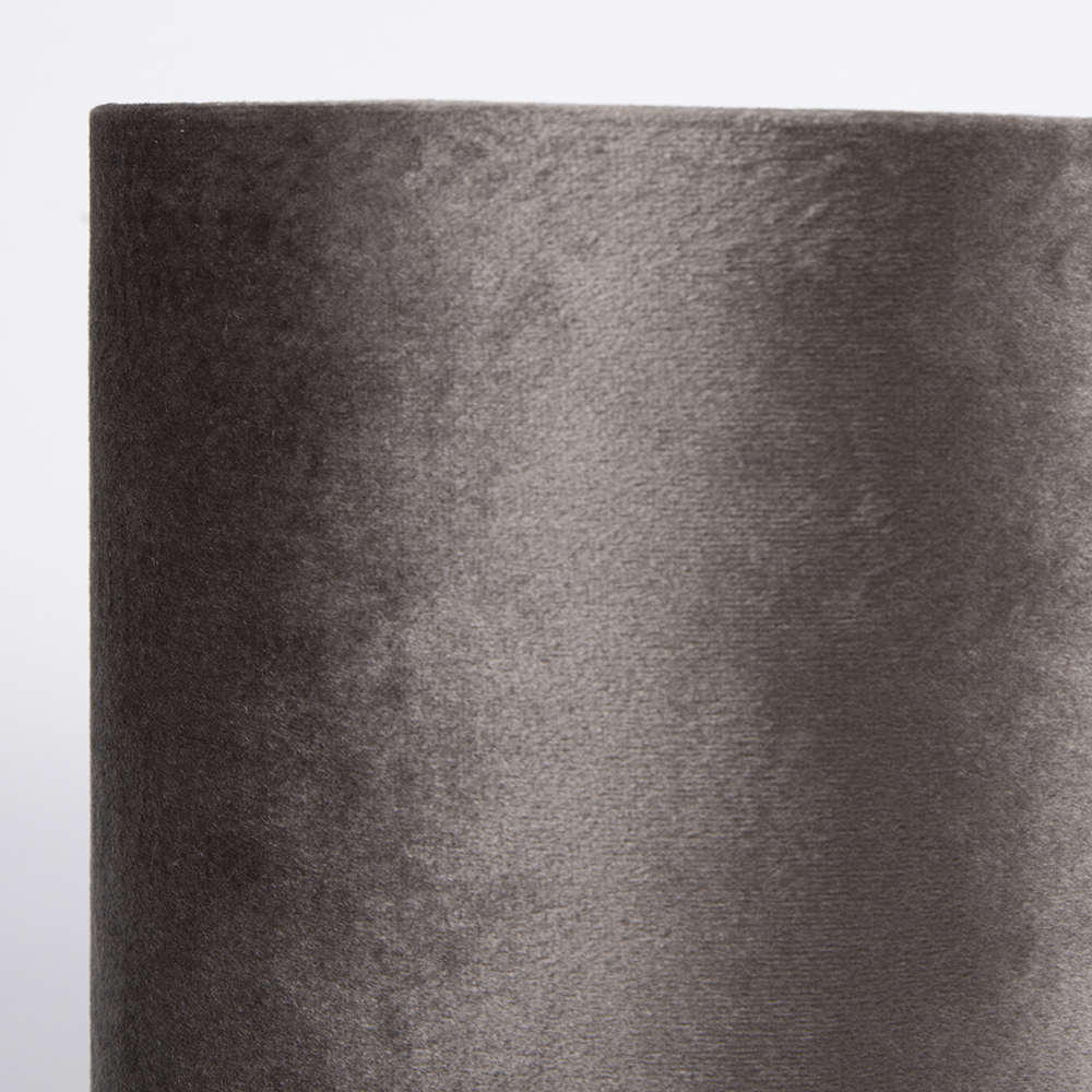 Lampenschirm Velour Graubraun