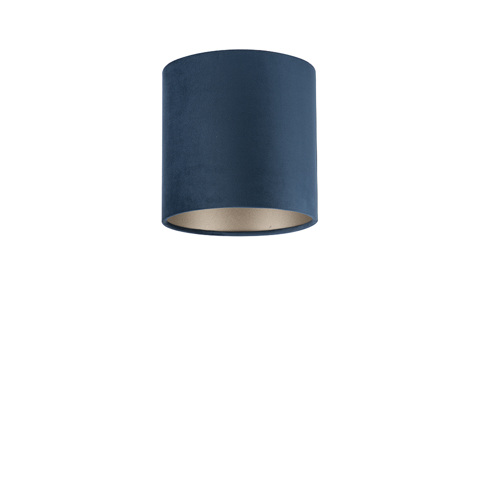 Lampenschirm Velour Dunkelblau