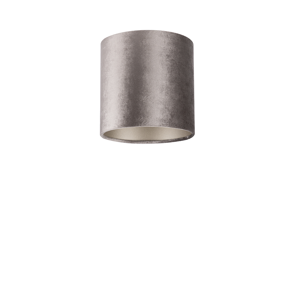 Lampenschirm Velour Graubraun